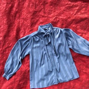 Vintage Lanvin Paris New York lavender gray blouse